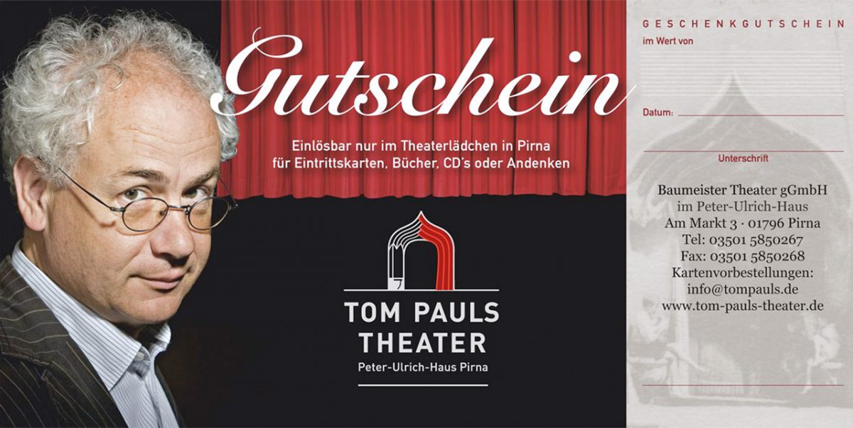Theatergutscheine – bitte einlösen